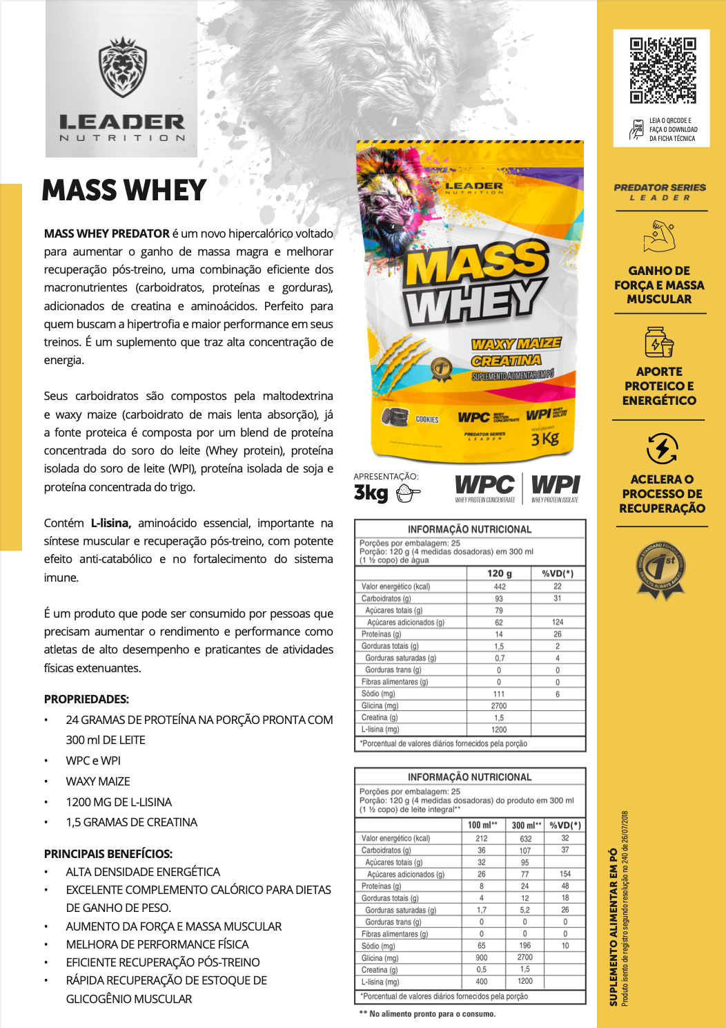 Mass Protein Leader Nutrition